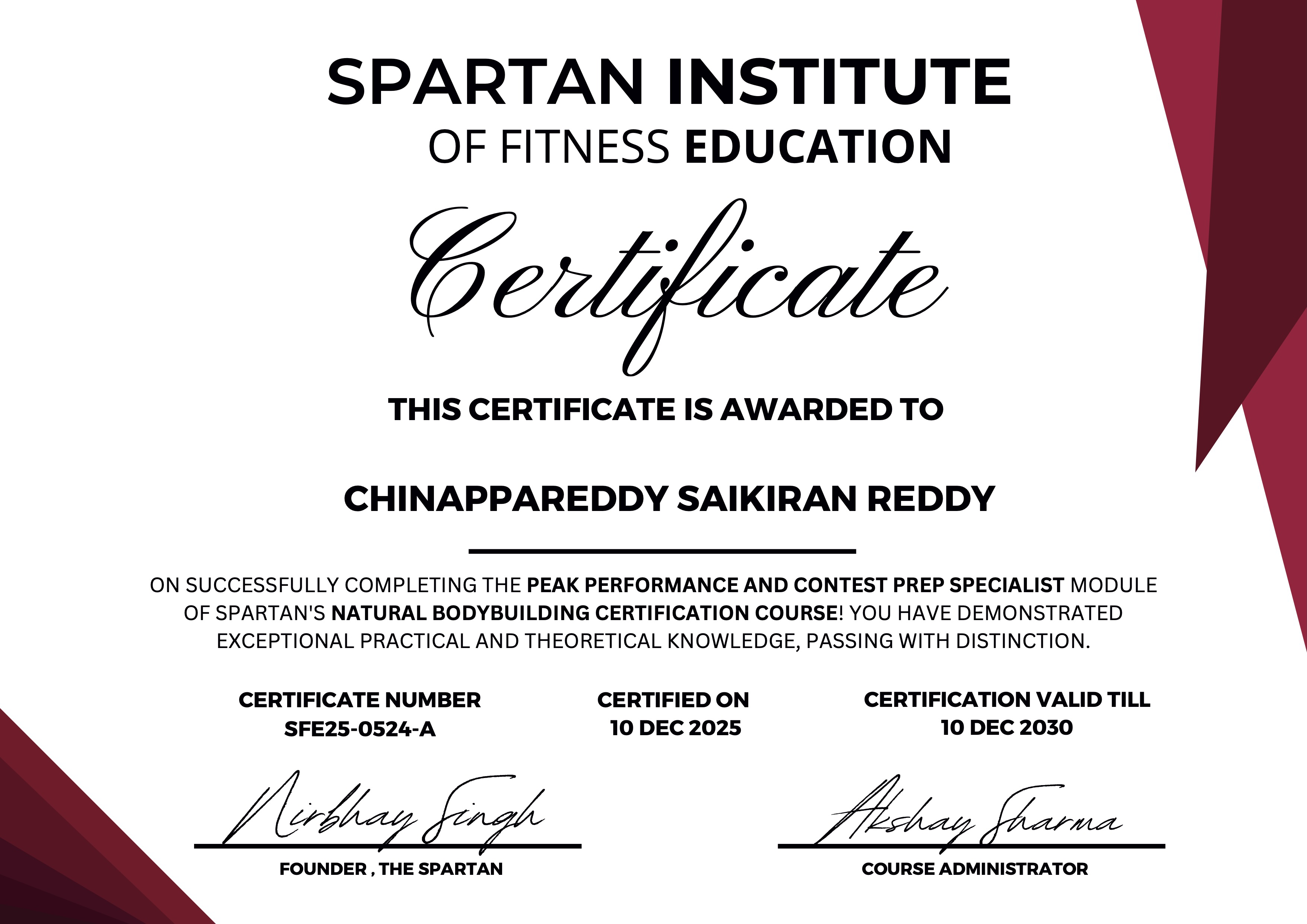 Certification 1 — Chinappareddy Saikiran Reddy